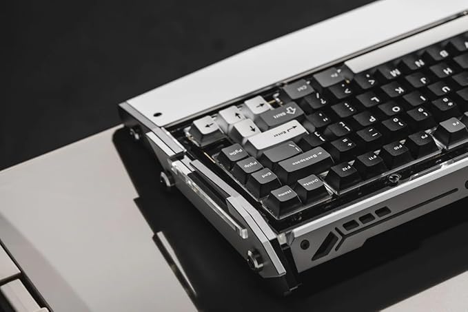 Black Diamond RT Hall Effect Magnetic Gaming Keyboard 75%, 0.04mm Accuracy, 8k Polling Rate, 0.25ms Latency, Leaf Spring Mount Mechanical Feel, Custom Fixed-Wall Magnetic Switch, Alpine White