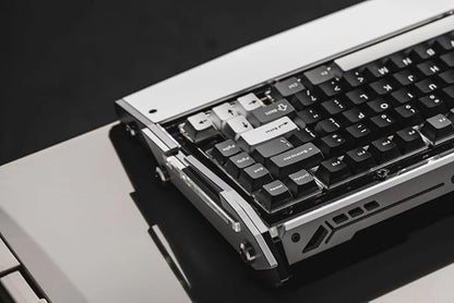 Black Diamond RT Hall Effect Magnetic Gaming Keyboard 75%, 0.04mm Accuracy, 8k Polling Rate, 0.25ms Latency, Leaf Spring Mount Mechanical Feel, Custom Fixed-Wall Magnetic Switch, Alpine White