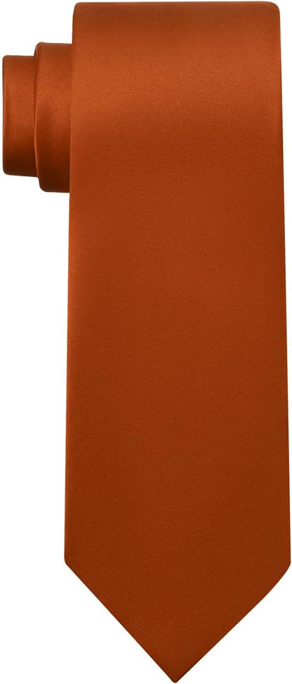 KOOELLE Men's Ties Solid Pure Color Plain Neckties Formal Black Ties For Men