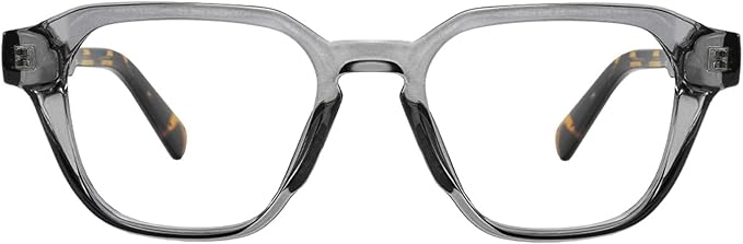 TIJN Blue Light Blocking Glasses for Women Men TR90 Rectangle Frame and Chic Preppy Style Computer Screen Glasses