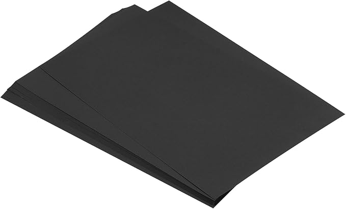 MECCANIXITY 75 Sheets A4 Colored Print Copy Paper 8.3" x 11.7" Origami Paper Printer Paper 80gsm for Printing, Document Copying, Art Craft,Black