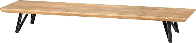 Anji Mountain Wooden Monitor Stand - Elegant Monitor Riser, Perfect Monitor Stand for Desk Organization, Durable Wood Construction monitor stands, Enhances Ergonomics and Workspace Efficiency,Biscotti