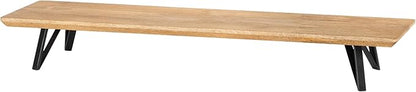 Anji Mountain Wooden Monitor Stand - Elegant Monitor Riser, Perfect Monitor Stand for Desk Organization, Durable Wood Construction monitor stands, Enhances Ergonomics and Workspace Efficiency,Biscotti