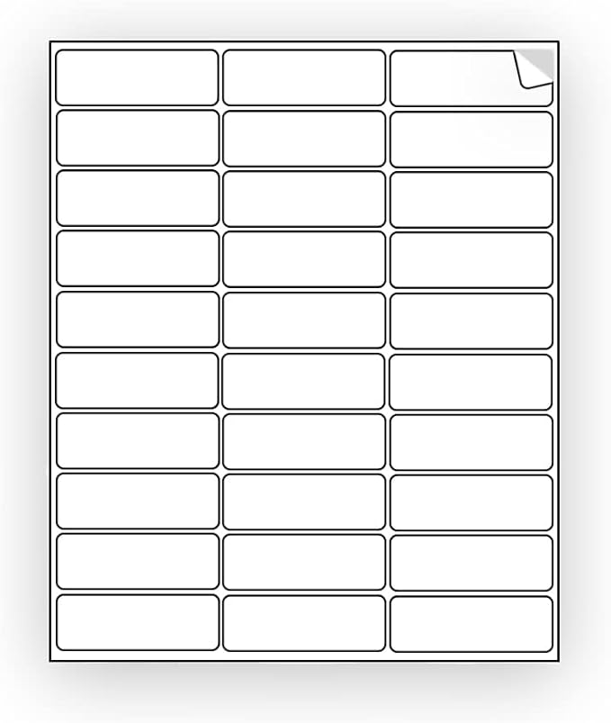 600 EcoSwift Shipping Labels 2 5/8 x 1 inches Mailing Address Inventory Blank White Self Adhesive for Laser Inkjet Printer 2.625 x 1 | Laser Inkjet Printer Labels - TrueDesk