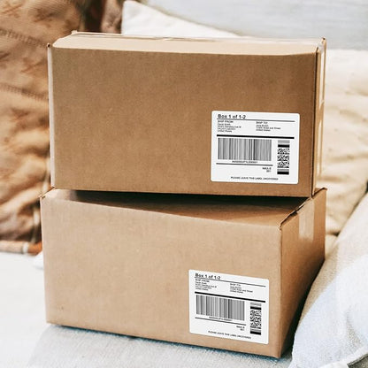 600 Pcs 6 Up Labels,4" x 3 - 1/3" Shipping Address Labels for Laser & Inkjet and Copier Printer, 100 Sheets 6 Labels per Page Sheets Blank Mailing Labels, 6 per Sheet Barcode Labels Sticker | Laser Inkjet Printer Labels - TrueDesk