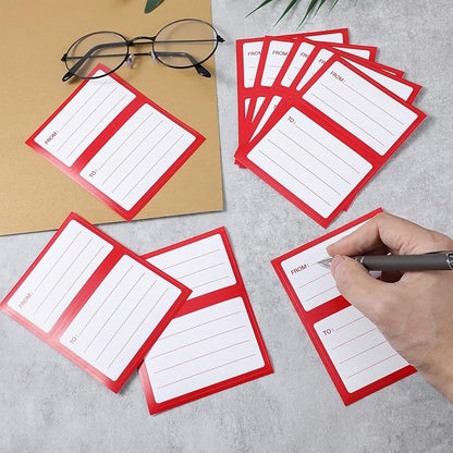 60Pcs to from Return Address Mailing Labels, Blank Mail Shipping Label, Postage Guaranteed Stickers, for Packages, Boxes, Gifts for Mailing and Shipping Needs,Red Blue(3.5 x 4.5in) | Address Labels - TrueDesk