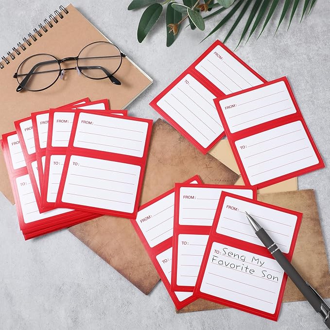 60Pcs to from Return Address Mailing Labels, Blank Mail Shipping Label, Postage Guaranteed Stickers, for Packages, Boxes, Gifts for Mailing and Shipping Needs,Red Blue(3.5 x 4.5in) | Address Labels - TrueDesk