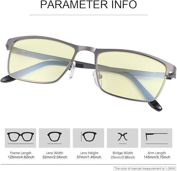 YIMI Blue Light Blocking Glasses UV400 With Spring Hinge Computer Gaming Blue Light Screen Blocker Glasses for Men Women