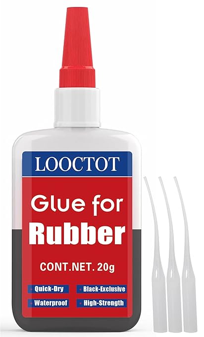 Black Rubber Glue,Super Instant Glue Bonding Between Rubbers,Rubber and Other Materials;Instant Cement for Tire,Tube, Edge,etc(20g)