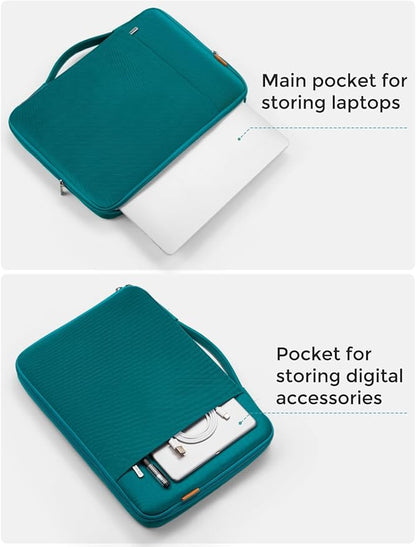 DOMISO 17.3 inch Laptop Sleeve Case Water Resistant Shockproof Protective Computer Bag for 17.3" Notebook/HP Pavilion Envy 17/Del/IdeaPad/LG Gram/MSI with Accesory Bag,Turquoise