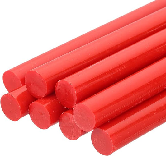 uxcell 8 Pcs Mini Hot Glue Sticks, 0.43" Dia x 7.87" Long EVA Glue Gun Sticks, Red Mini Hot Melt Glue Sticks for DIY Craft Sticky Projects