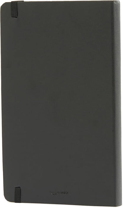 Amazon Basics Classic Lined Notebook, 240 Pages Hardcover, 5 x 8.25-Inch, Black
