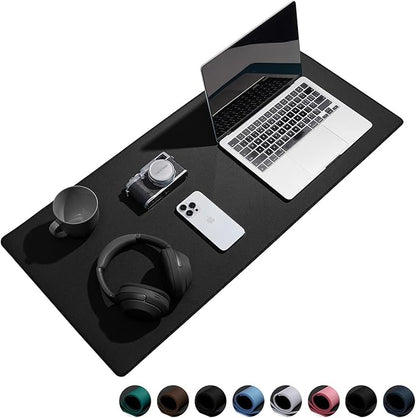 Waterproof Large Gaming Mouse Pad with Durable Stitched Edges, Non-Slip Rubber Base, Big Computer Keyboard Mouse Mat Desk Pad for Home Office Gaming Work, 31.5"x11.8"x0.16", Black