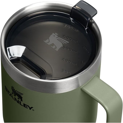STANLEY The Everyday Suburban Mug | 24 oz | Drink Through Lid | Cup for Coffee, Tea and Drinks | Insulated Stainless Steel Coffee Mug | BPA-Free | Dried Pine
