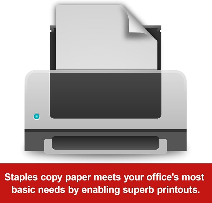 Staples Copy Paper, 11" x 17", 92 Brightness, 20 lbs., Ledger Size Paper (500 Sheets/Ream, 5 Reams/Carton)
