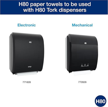 Tork Hand Towel Roll Natural White H80, Universal, 100% Recycled Fiber, 6 Rolls x 800 ft, 8031400, 6 Count (Pack of 1)