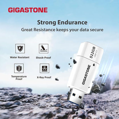 GIGASTONE 256GB Flash Drive (2 Pack) Z60 USB 3.2 Gen 1, 120MB/s Ultra Fast, Retractable Capless Slider Design, Data Storage, Backup for PC/Mac/TV/Car Audio, USB 2.0/3.0/3.1 Compatible