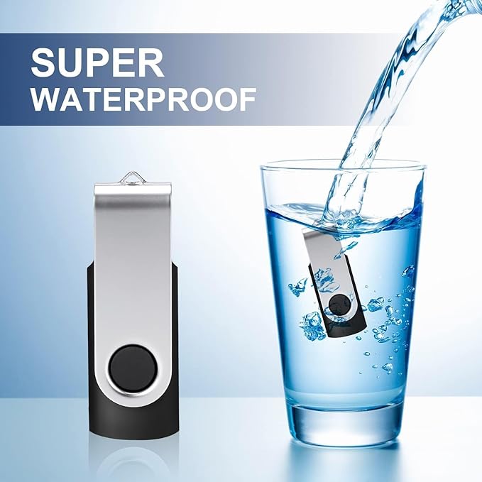 Generic 10 Pack 4GB USB Flash Drive, Thumb Drives Memory Stick Swivel Jump Drive for Home & Office Use (10Pack Black, 4GB)