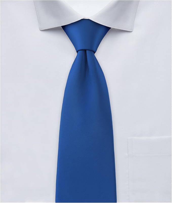 Jacob Alexander Solid Color Mens Tie - Soft-lined Necktie - Timeless Formal Look for Weddings and Business - (Regular Size)