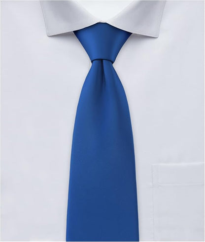 Jacob Alexander Solid Color Mens Tie - Soft-lined Necktie - Timeless Formal Look for Weddings and Business - (Regular Size)