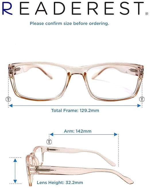 Readerest Blue Light Blocking Glasses – Computer Eyewear, UV Protection, Eye Strain & Glare Reduction, Lightweight Frame