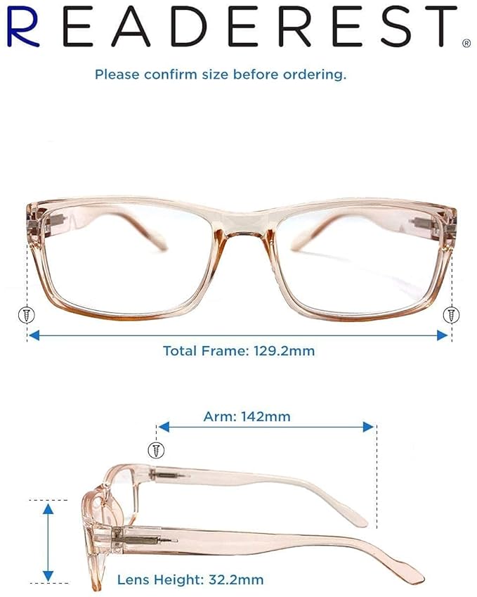 Readerest Blue Light Blocking Glasses – Computer Eyewear, UV Protection, Eye Strain & Glare Reduction, Lightweight Frame