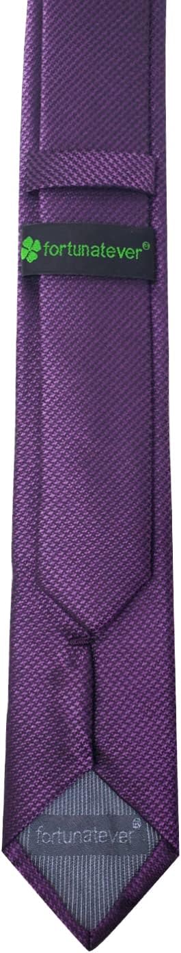 Mens Solid Neckties,2.36'' Wide Slim Tie For Men With Gift Box