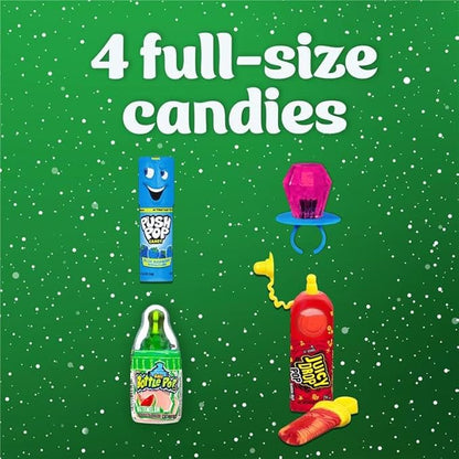 Christmas Candy Variety Pack Bag, 4 Ct Individually Wrapped Lollipops, Ring Pop, Push Pop, Baby Bottle Pop & Juicy Drop For Birthday Party Favors, Stocking Stuffers, Chirstmas Candy Bowls, Kids Gifts