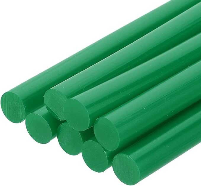 uxcell 8 Pcs Mini Hot Glue Sticks, 0.28" Dia x 7.87" Long EVA Glue Gun Sticks, Dark Green Mini Hot Melt Glue Sticks for DIY Craft Sticky Projects