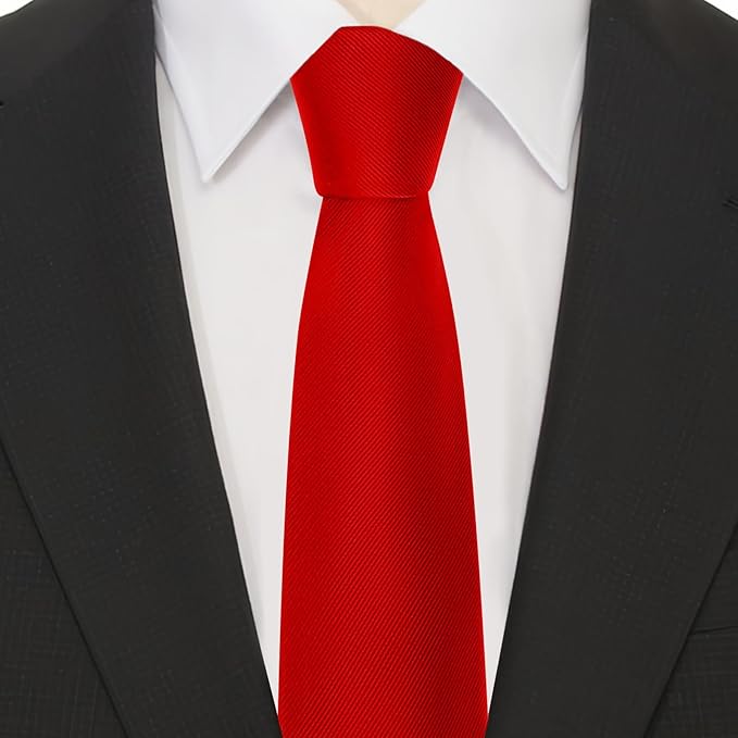 Boys Tie Solid Color Necktie for Age 12-14-16 Years Teen Wedding School Graduation with Gift Box