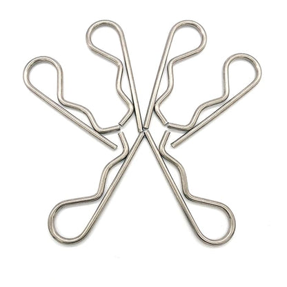 6 Pcs Heavy Duty Stainless Steel Spring Retaining Wire R Clips M3.5x75 Keeper Pins for Trailer Pin Clips Lock System