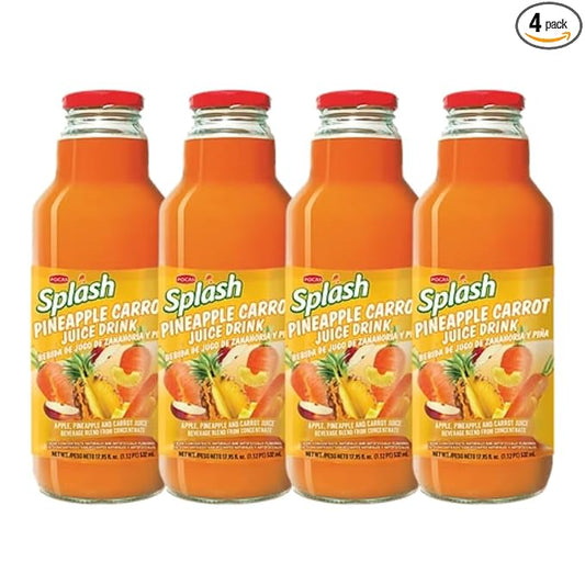 SPLASH Pineapple Carrot Juice Drink 750ml, 4 Pack