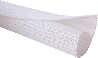 Alex Tech 10ft - 1/4 inch Cord Protector Wire Loom Tubing Cable Sleeve Split Sleeving for USB Cable Power Cord Audio Video Cable - Protect Cat from Chewing Cords - White