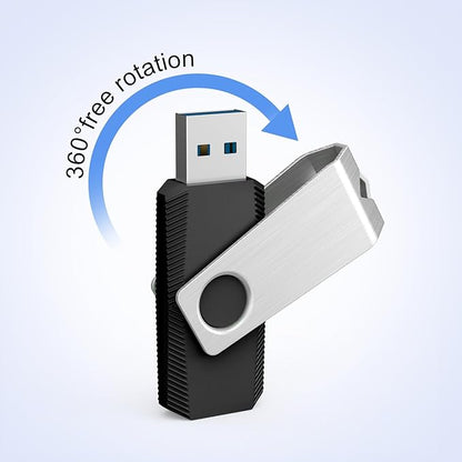 TOPESEL 16GB USB3.0 Flash Drive 5 Pack Bulk, Thumb Drive USB Stick for Data Storage Backup, Jump Drive Pen Drive Zip Drive Memory Stick with Indicator, USB Storage Flash Drive Swivel Design