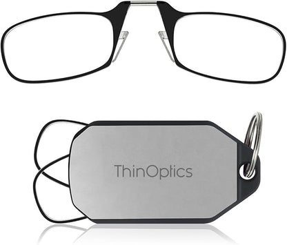ThinOptics Keychain Case and Readers Rectangular Reading Glasses