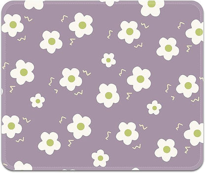 Square Mouse Pad with Stitched Edge, Premium Mousepad Washable Cloth. Computer Mouse Pad with Non-Slip Rubber Base, Mouse Pads for Computers Laptop Mouse 9.25x7.75x0.12 inch-Flower6