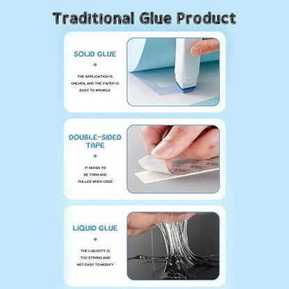 Double Sided Tape Pens, 2025 New Dual-Sided Adhesive Glue Runner, Double Sided Tape Roller, Pen Style Dispenser for Scrapbooking, Gift Wrapping, Photo Mounting, Office & Craft Projects