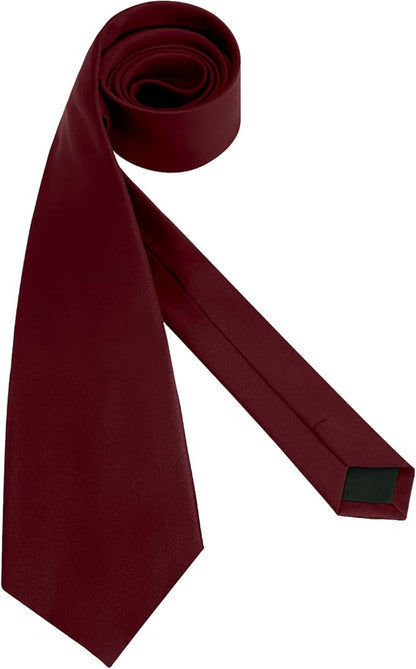 Men's Ties Solid Pure Color 3.15" (8CM) Necktie Plain Formal Business Wedding Black Ties For Men