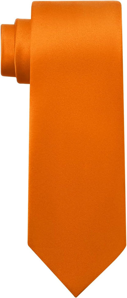 KOOELLE Men's Ties Solid Pure Color Plain Neckties Formal Black Ties For Men