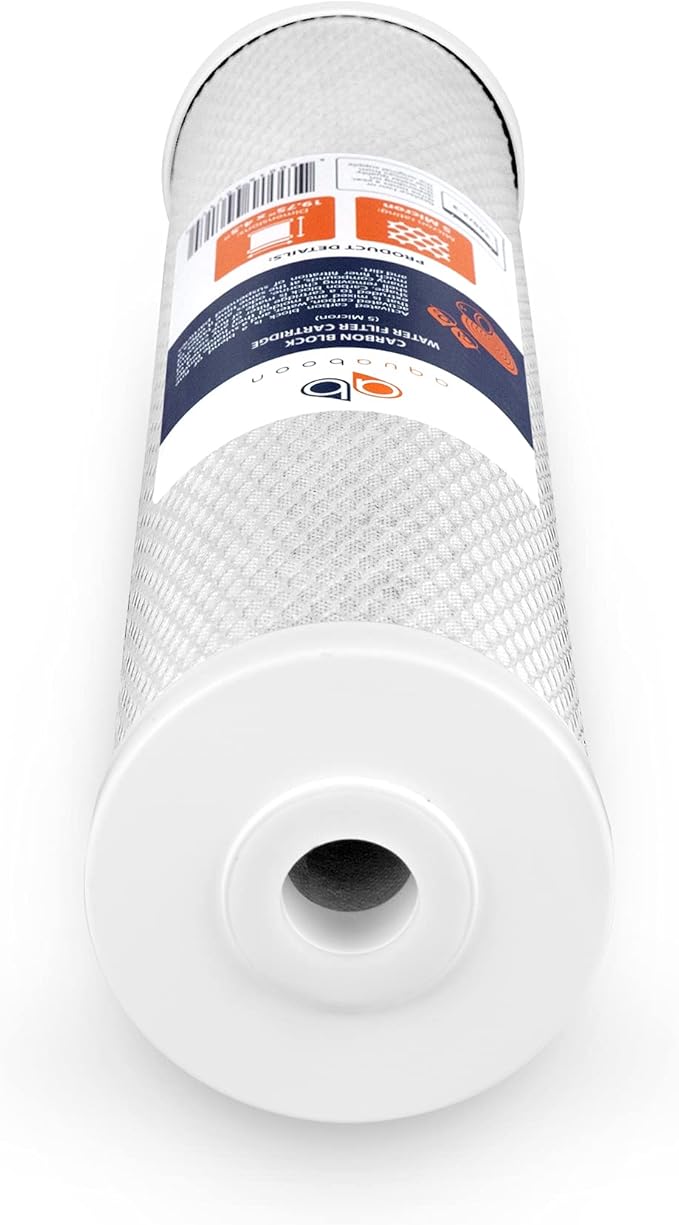 Aquaboon Carbon Water Filter Replacement - 5 Micron Water Filter 20 x 4.5 inch - Whole House CTO Carbon Block Water Cartridge Compatible with FC25B, EPM-20BB, CB-BB-20, 155783-43, 4 Pack