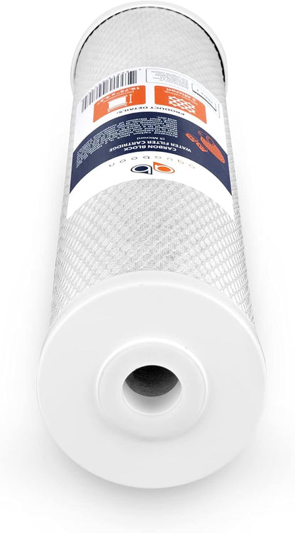 Aquaboon Carbon Water Filter Replacement - 5 Micron Water Filter 20 x 4.5 inch - Whole House CTO Carbon Block Water Cartridge Compatible with FC25B, EPM-20BB, CB-BB-20, 155783-43, 4 Pack