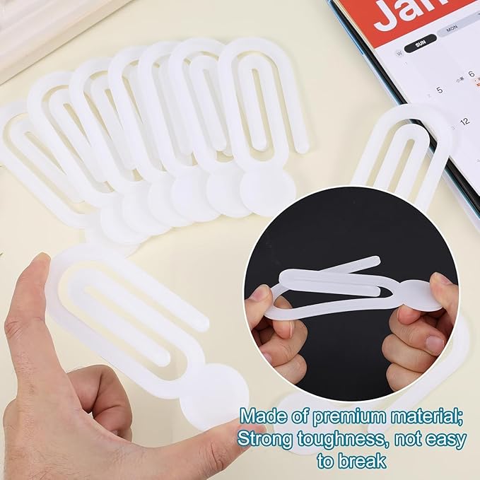 10 Pack Sublimation Blanks Acrylic Paper Clips, 5" x 1.9" Paper Clips Clear for Heat Transfer DIY Design, School Classroom Stationery Office, Home Gift Crafts Supplies (5x1.9inch (10Pcs))