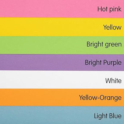 Colorations Construction Paper for Kids - 7 Colors - 3600 Bulk Sheets of 9X12 - Assorted Pack of Heavy-Duty Craft Paper