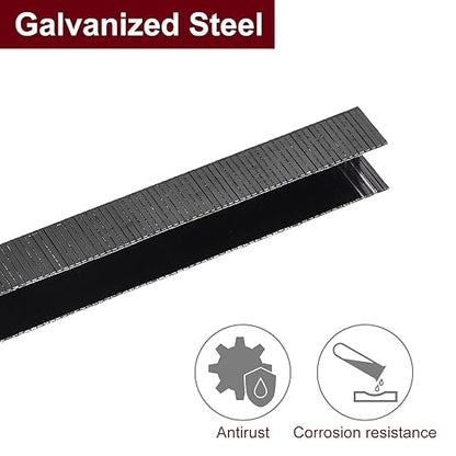 uxcell 20 Gauge Narrow Crown Staples 7/16" x1/2", 2000Pcs Galvanized Steel for Pneumatic, Electric Stapler, Black