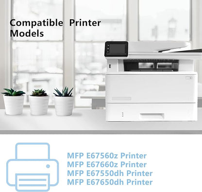 High Yield W9030 W9030MC Black Toner Cartridge Compatible with HP W9030MC Toner MFP E67550dh E67650dh E67560z E67660z Printer