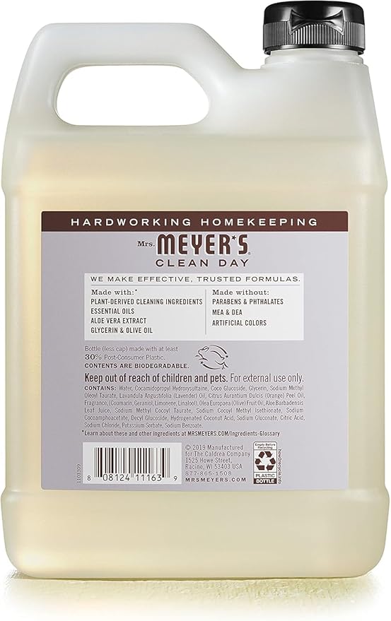 Mrs. MEYER'S CLEAN DAY Hand Soap Refill Scent Variety Pack 2 CT (Lavender + Basil)