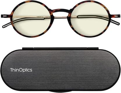 ThinOptics Manhattan Blue Light Blocking Glasses Round Reading