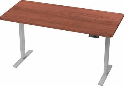 VIVO Electric 60 x 30 in Standing Desk, Memory Height Adjustment, 1B Series, Dark Walnut Top Gray Frame, DESK-KIT-1G6D-30