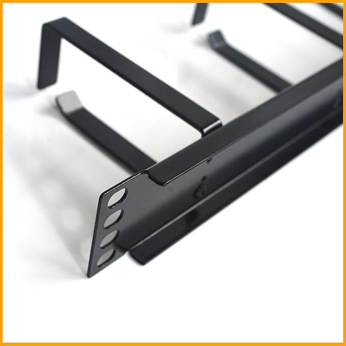 RIVECO 2PCS 1U Cable Management for Rack & Server Cabinet, Network Cord Wire Managing 19” Rack Mount 4 D-Rings Large Capacity