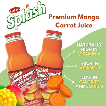 SPLASH Mango Carrot Juice Drink 532ml, 6 Pack